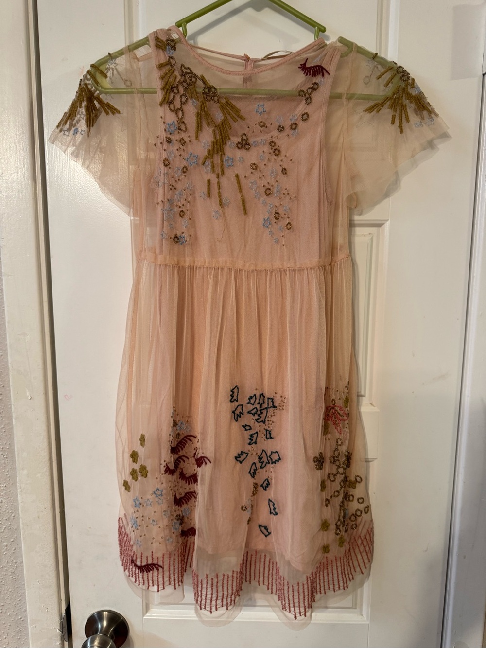 Zara Girls Beaded Tulle Dress size 8